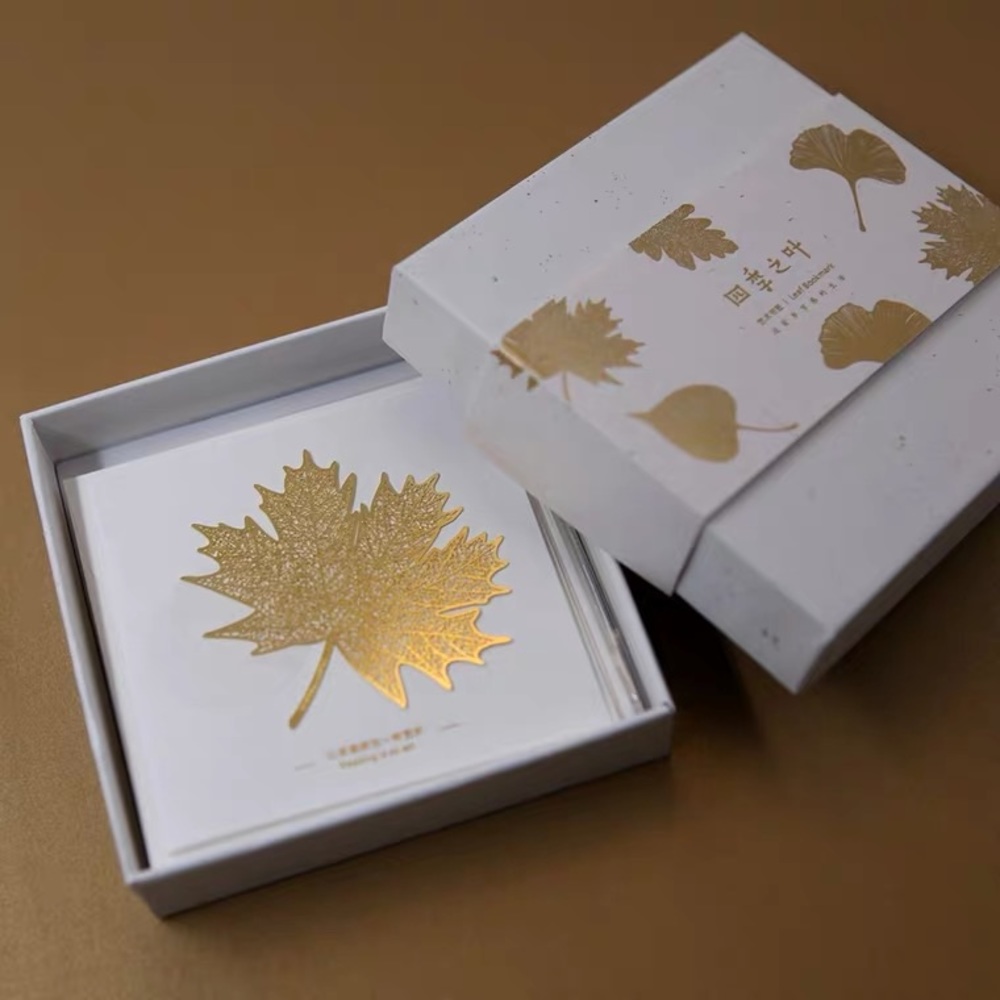 Metal leaf bookmark